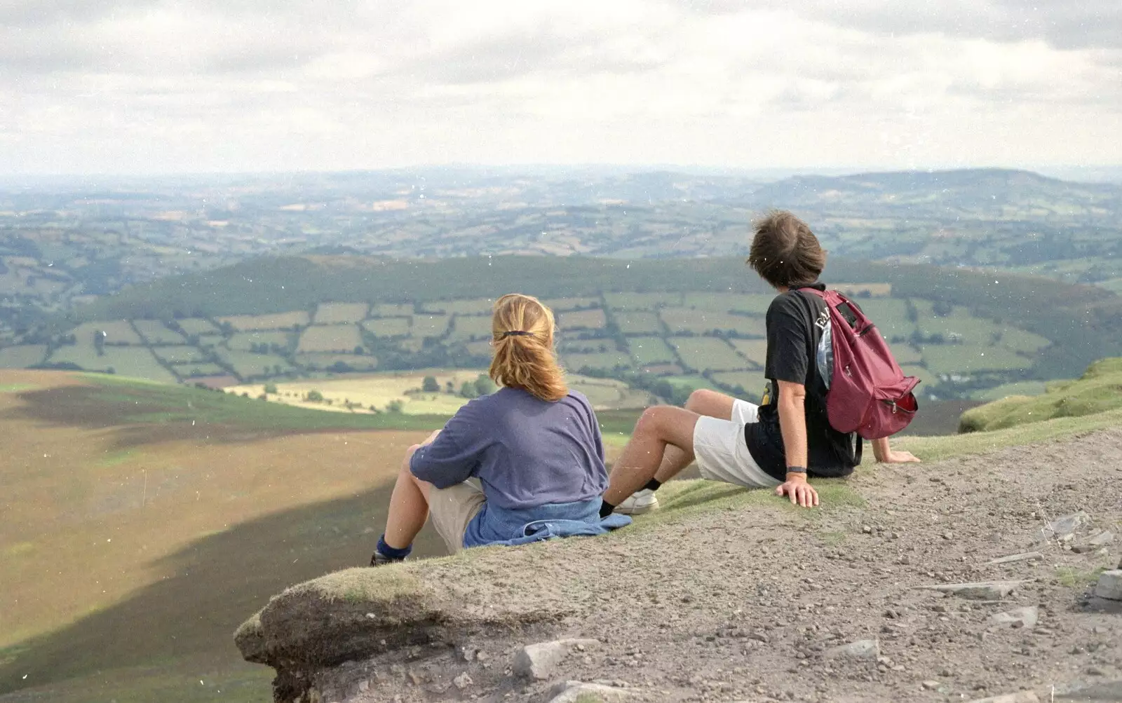 Liz and Phil on Sugarloaf Mountain, from A Walk in the Brecon Beacons, Bannau Brycheiniog, Wales - 5th August 1990