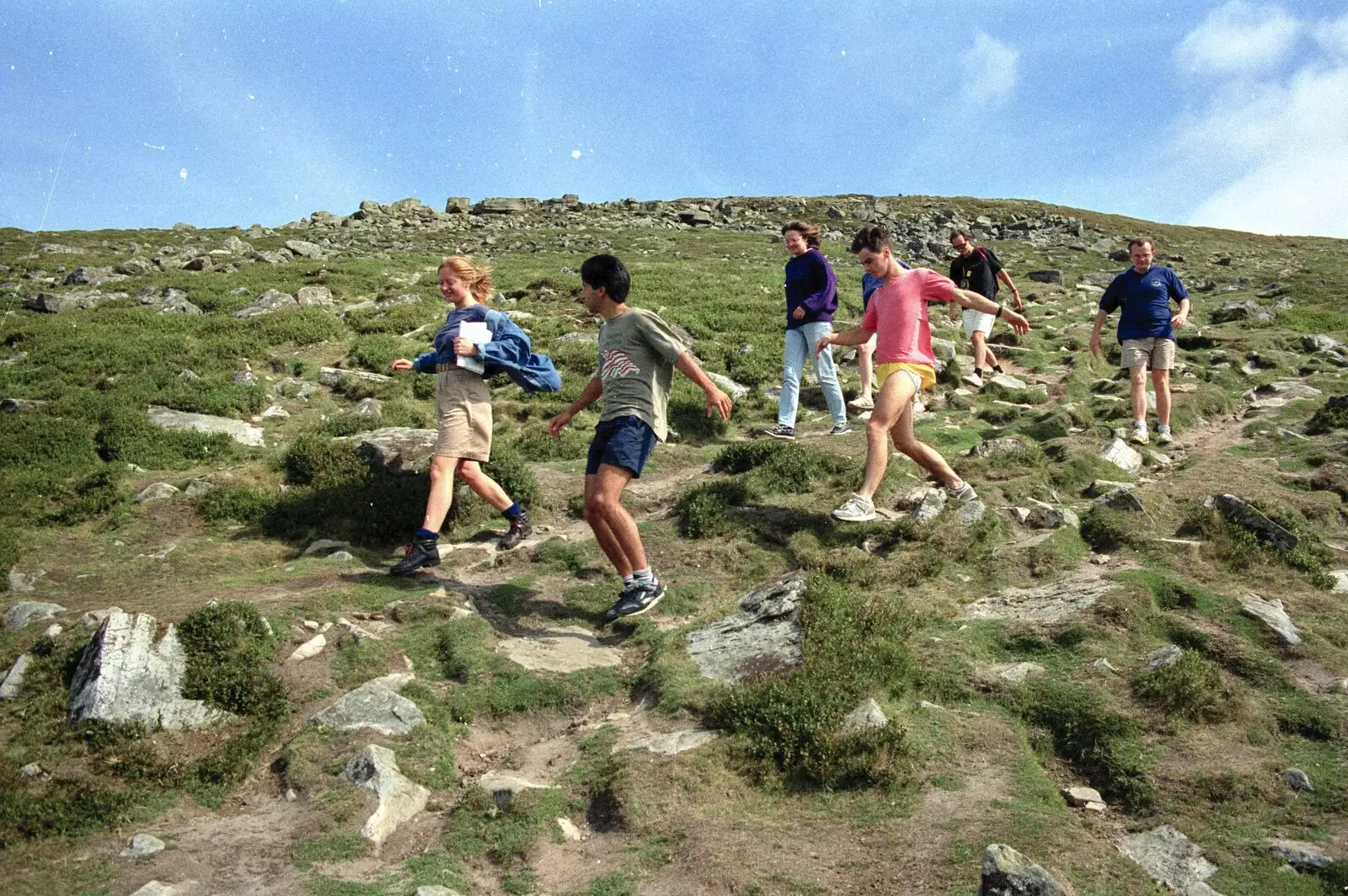 On the way down again, from A Walk in the Brecon Beacons, Bannau Brycheiniog, Wales - 5th August 1990