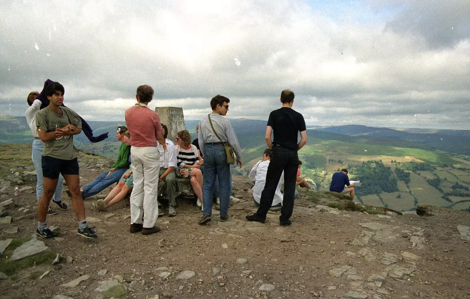 Nigel peers out over the Brecons, from A Walk in the Brecon Beacons, Bannau Brycheiniog, Wales - 5th August 1990