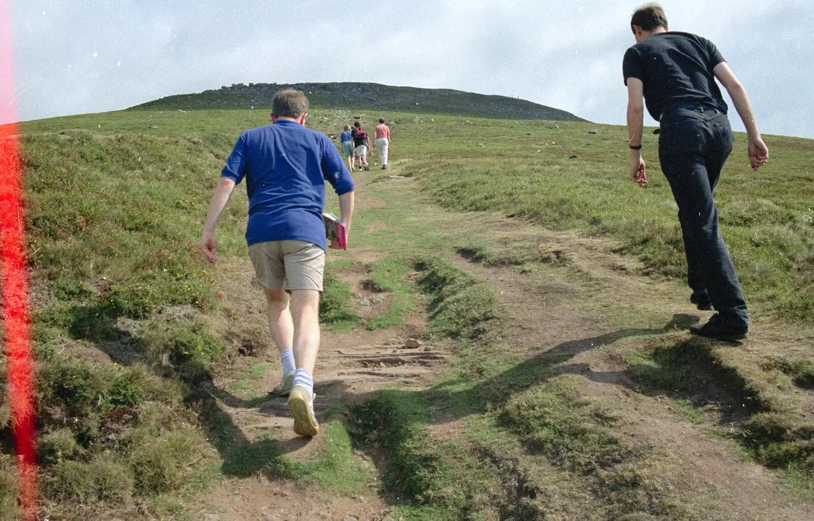 Hamish steams up the hill, from A Walk in the Brecon Beacons, Bannau Brycheiniog, Wales - 5th August 1990