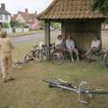 A Bike Ride to Redgrave, Suffolk - 11th August 1990, Flaked out in the shelter