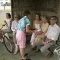 Brenda passes around some cider, A Bike Ride to Redgrave, Suffolk - 11th August 1990