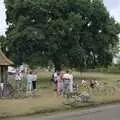 Bikes on Redgrave village green, A Bike Ride to Redgrave, Suffolk - 11th August 1990