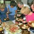 Brenda puts on a massive spread, A Bike Ride to Redgrave, Suffolk - 11th August 1990