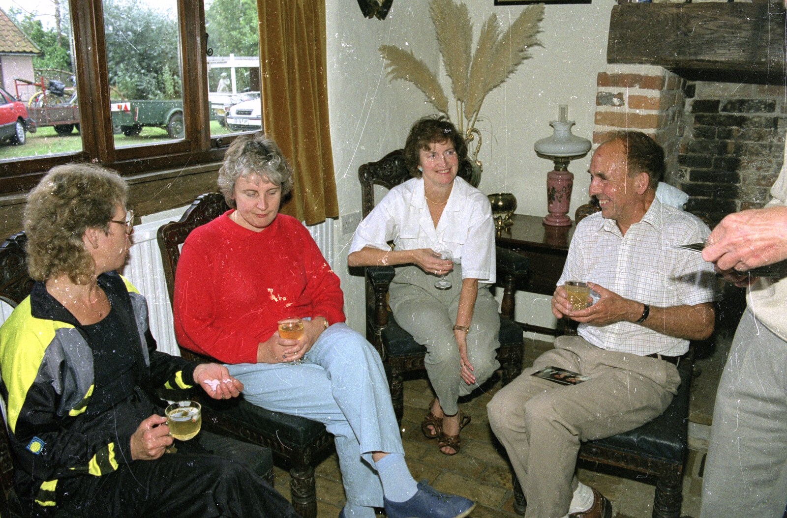 Discussions and cider drinking from A Bike Ride to Redgrave, Suffolk - 11th August 1990