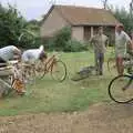 Bikes are prepared, A Bike Ride to Redgrave, Suffolk - 11th August 1990