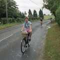 A Bike Ride to Redgrave, Suffolk - 11th August 1990, Brenda on her bike