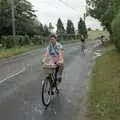 Brenda on her bike, A Bike Ride to Redgrave, Suffolk - 11th August 1990