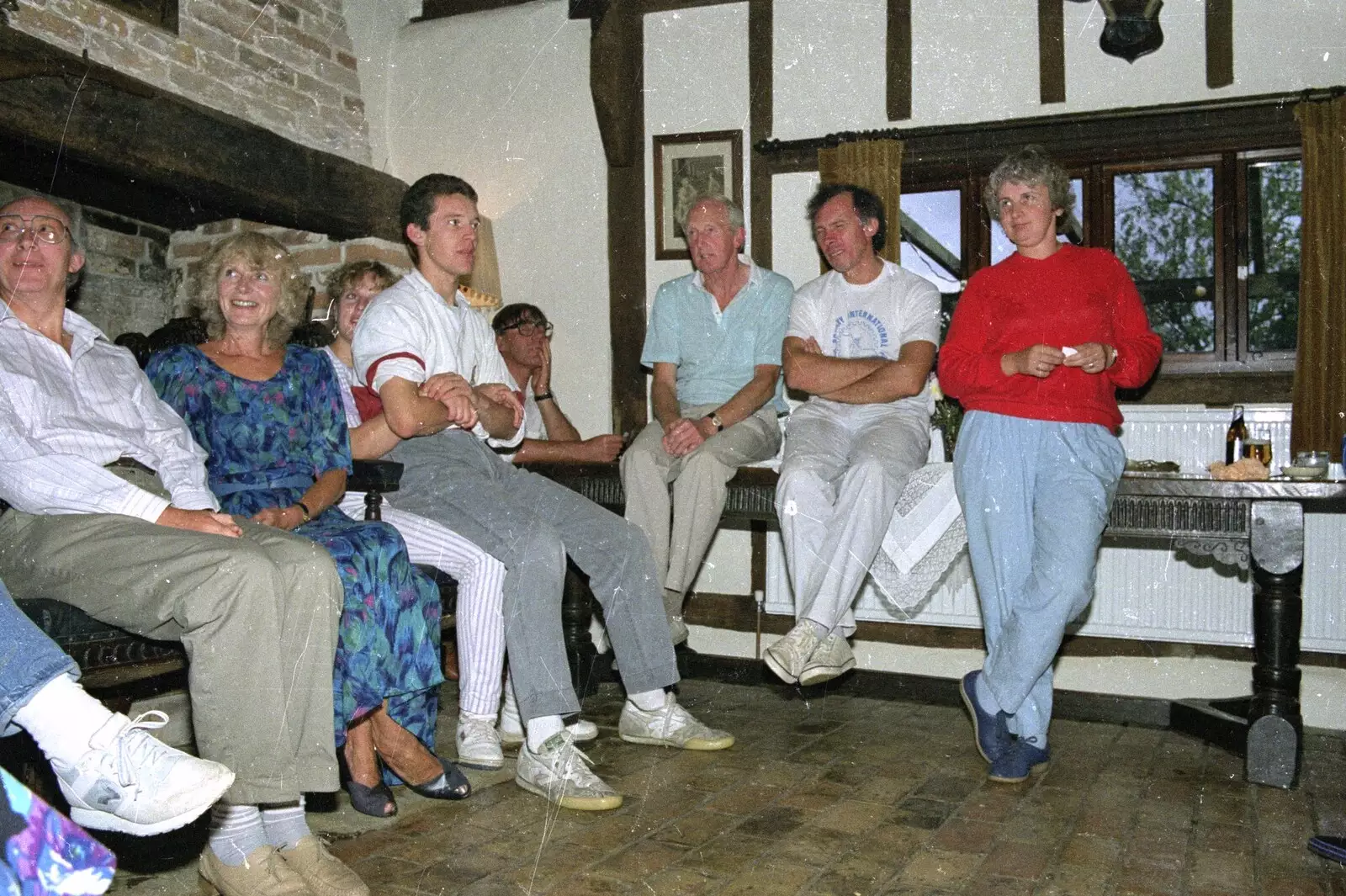 More chatting in the dining room, from A Bike Ride to Redgrave, Suffolk - 11th August 1990