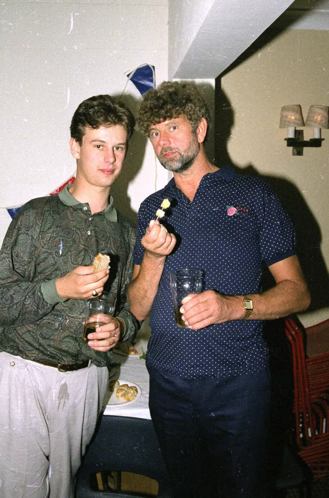 Karl and his dad, from Printec Karl's Birthday, and Clacton Pier With Steve-O, Weybread and Essex - 22nd August 1990