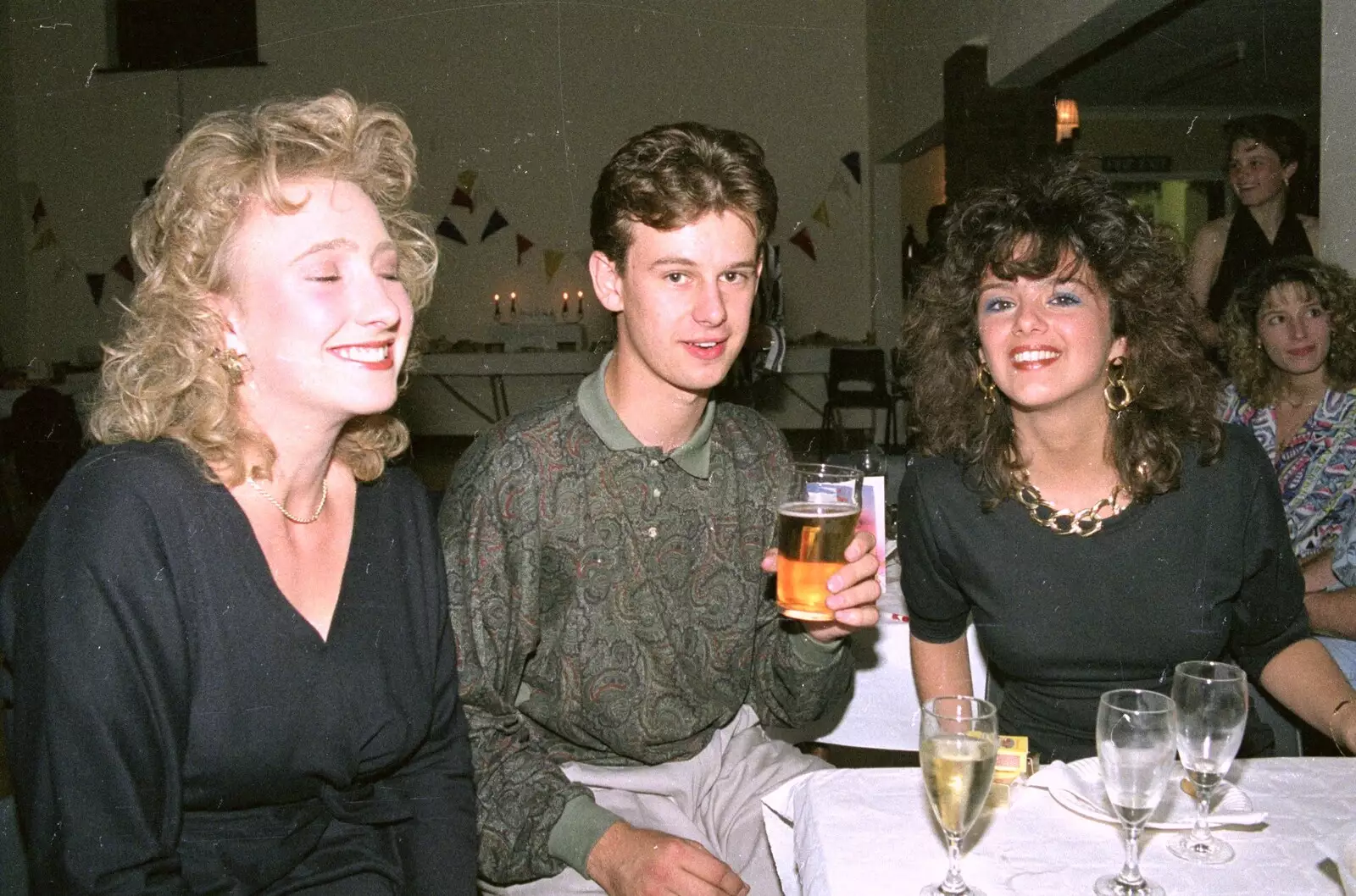 Jo, Karl and Rachel, from Printec Karl's Birthday, and Clacton Pier With Steve-O, Weybread and Essex - 22nd August 1990