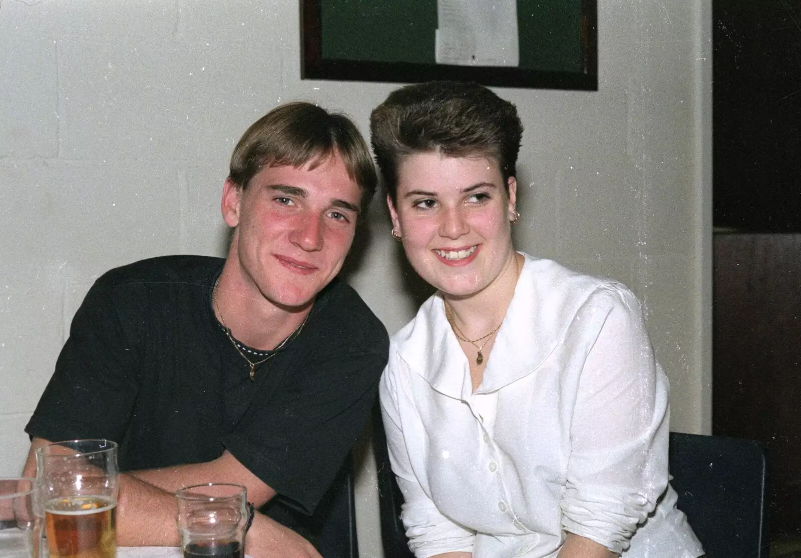 Kelly and her geezer, from Printec Karl's Birthday, and Clacton Pier With Steve-O, Weybread and Essex - 22nd August 1990