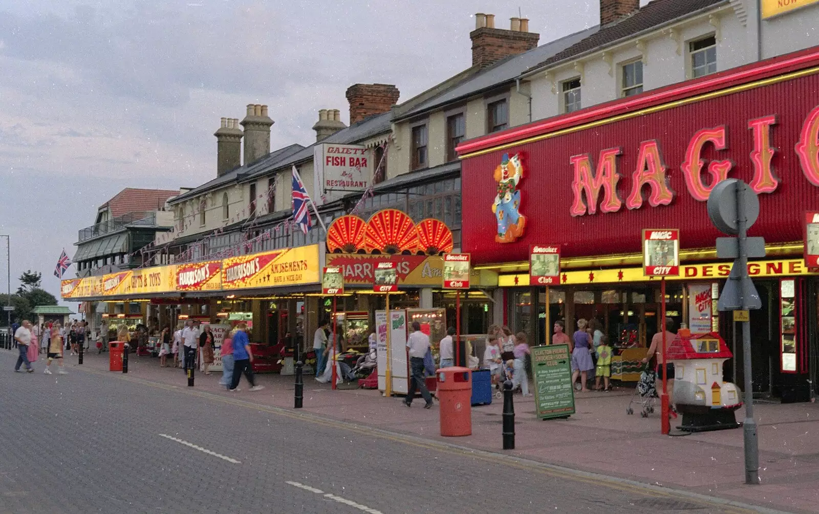 Gaudy Clacton high street, from Printec Karl's Birthday, and Clacton Pier With Steve-O, Weybread and Essex - 22nd August 1990