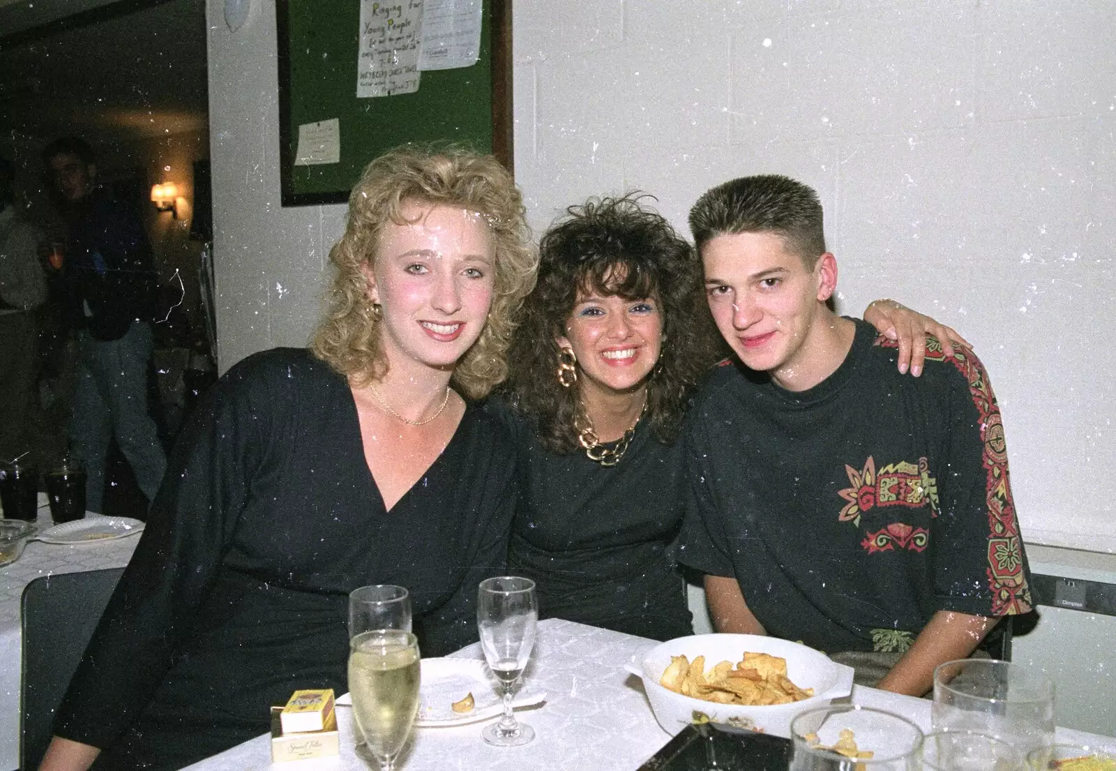 Jo, Rachel and Darren, from Printec Karl's Birthday, and Clacton Pier With Steve-O, Weybread and Essex - 22nd August 1990