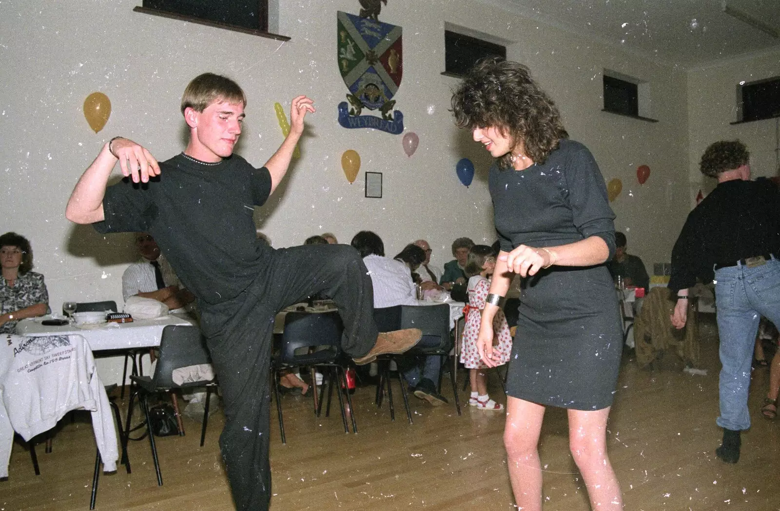 Some unusual dance moves occur, from Printec Karl's Birthday, and Clacton Pier With Steve-O, Weybread and Essex - 22nd August 1990