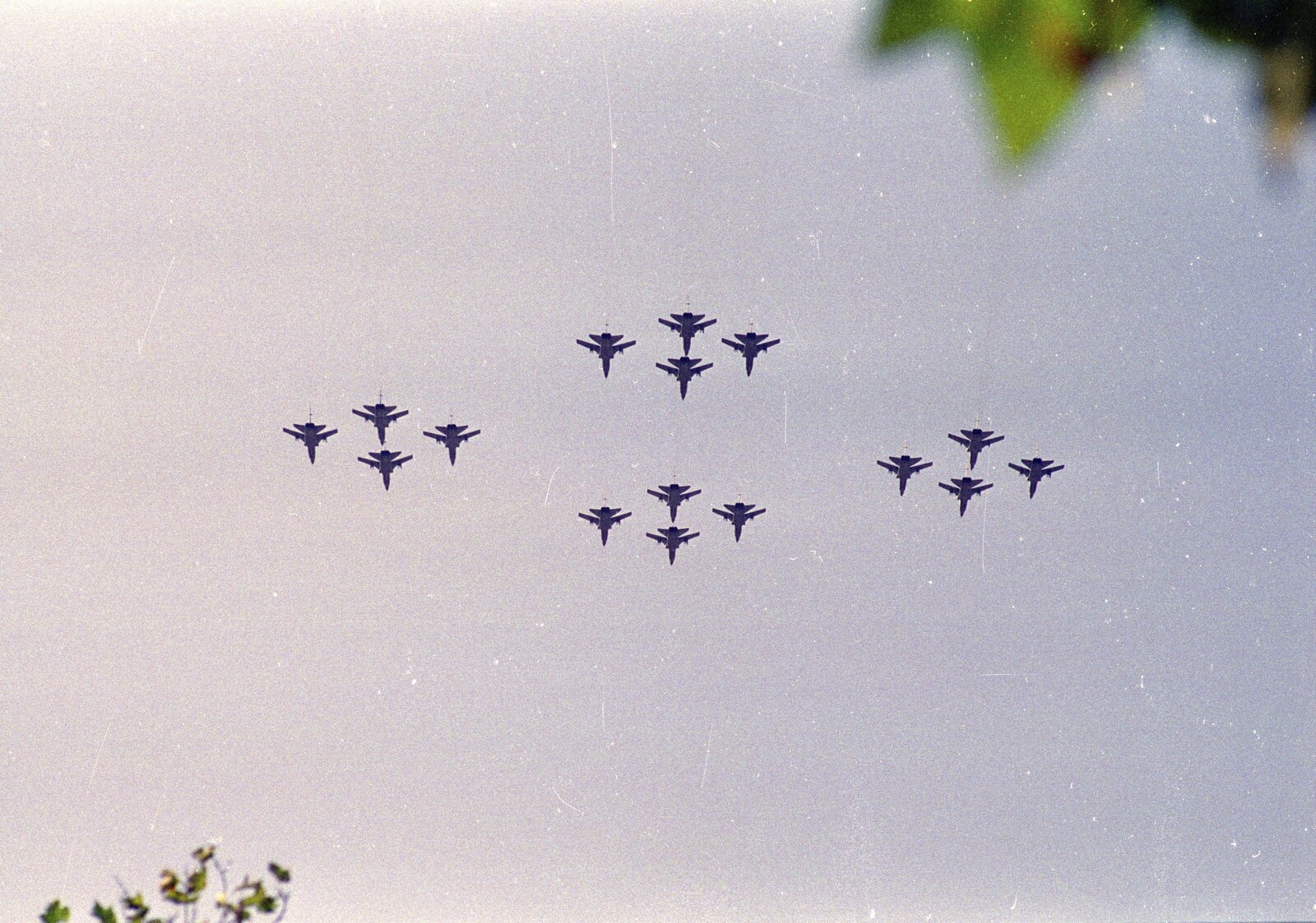 Sixteen Panavia Tornadoes do their flypast from A Trip to Sean's, and a Battle of Britain Flypast, Farnborough, Suffolk and London - 15th September 1990