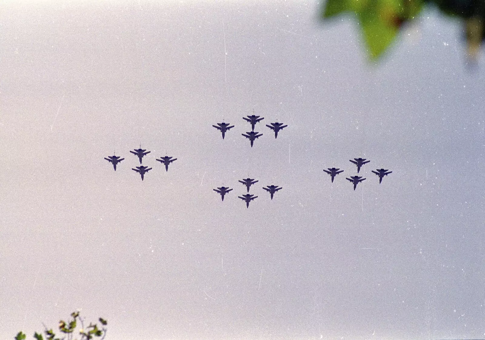 Sixteen Panavia Tornadoes do their flypast, from A Trip to Sean's, and a Battle of Britain Flypast, Farnborough, Suffolk and London - 15th September 1990