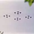 Sixteen Panavia Tornadoes do their flypast, A Trip to Sean's, and a Battle of Britain Flypast, Farnborough, Suffolk and London - 15th September 1990