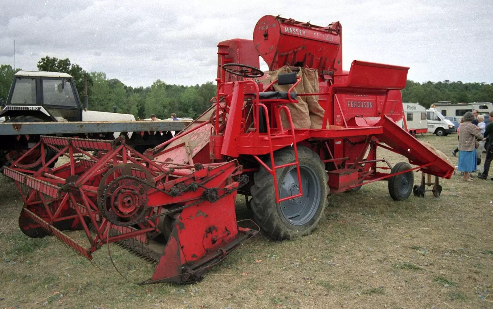 An old Massey combine harvester, from The Henham Steam Fair, Henham, Suffolk - 19th September 1990