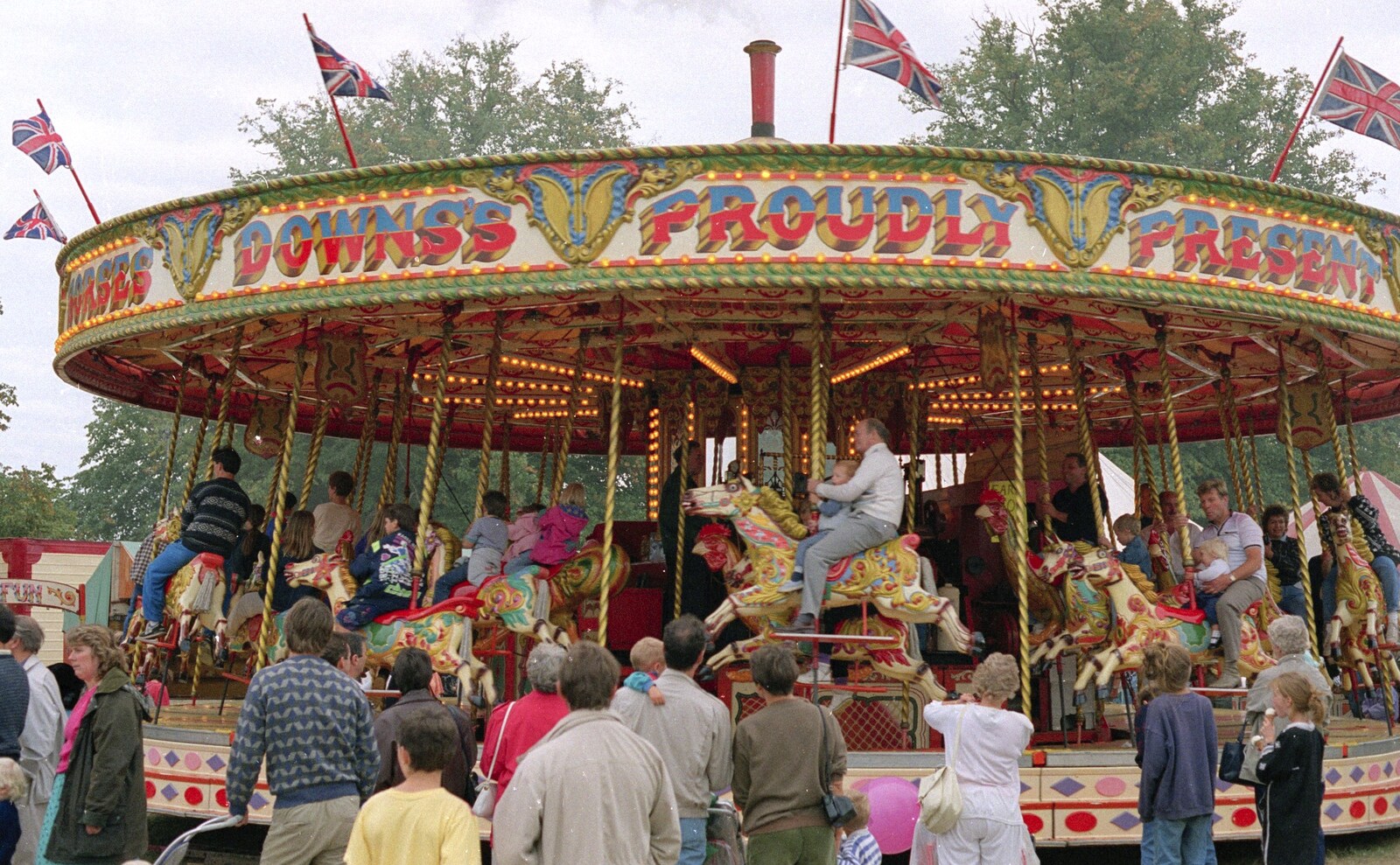 The Downs's gallopers from The Henham Steam Fair, Henham, Suffolk - 19th September 1990