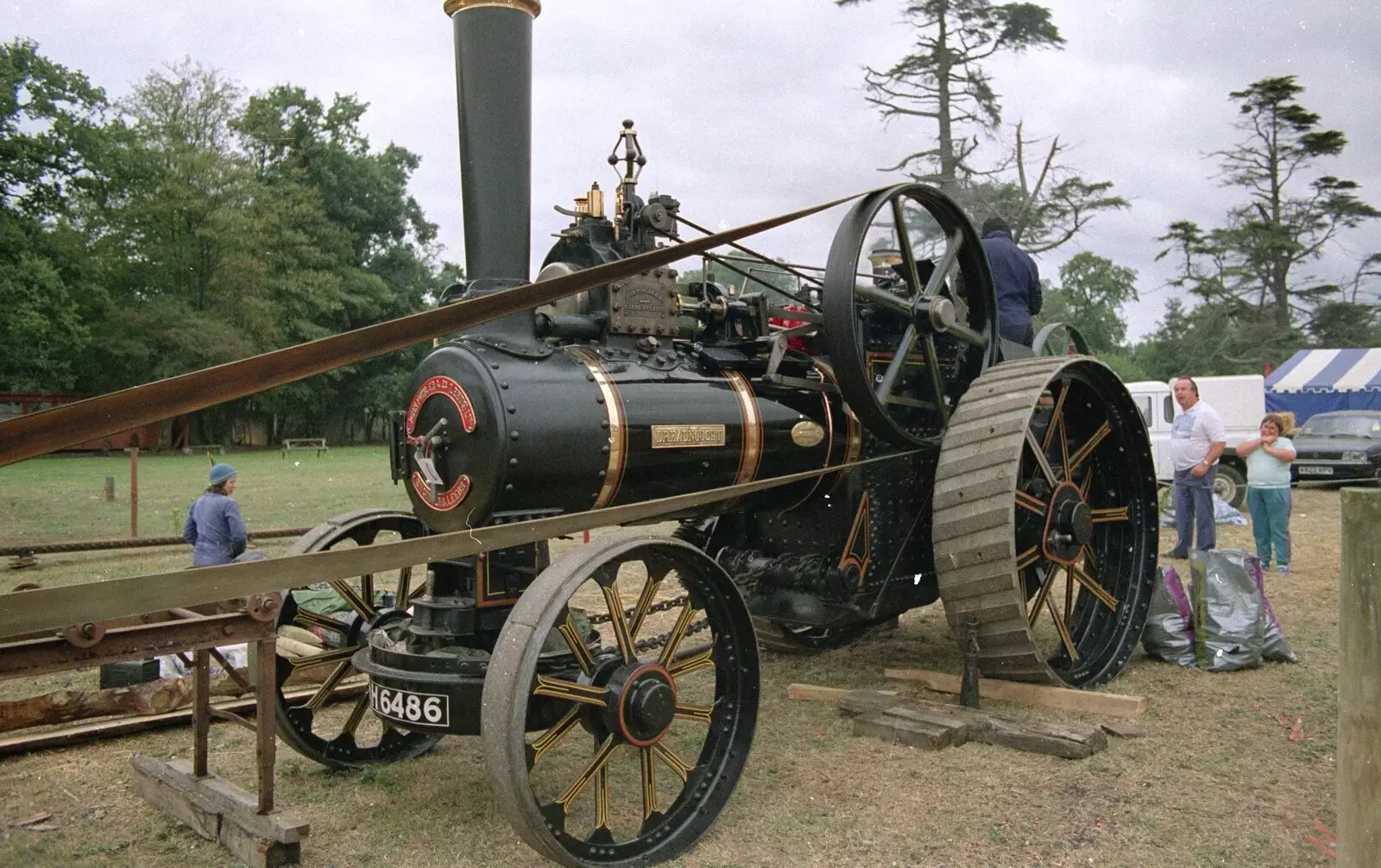 A nice black traction engine, from The Henham Steam Fair, Henham, Suffolk - 19th September 1990