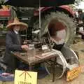 A bloke in a sombrero plays 78 records on a gramophone, The Henham Steam Fair, Henham, Suffolk - 19th September 1990