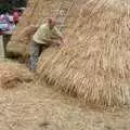 Someone gives a thatching demonstration, The Henham Steam Fair, Henham, Suffolk - 19th September 1990