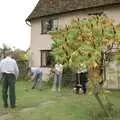 Geoff bends over for a shot, Croquet, and Printec at the Railway Tavern, Stuston and Diss - 30th September 1990