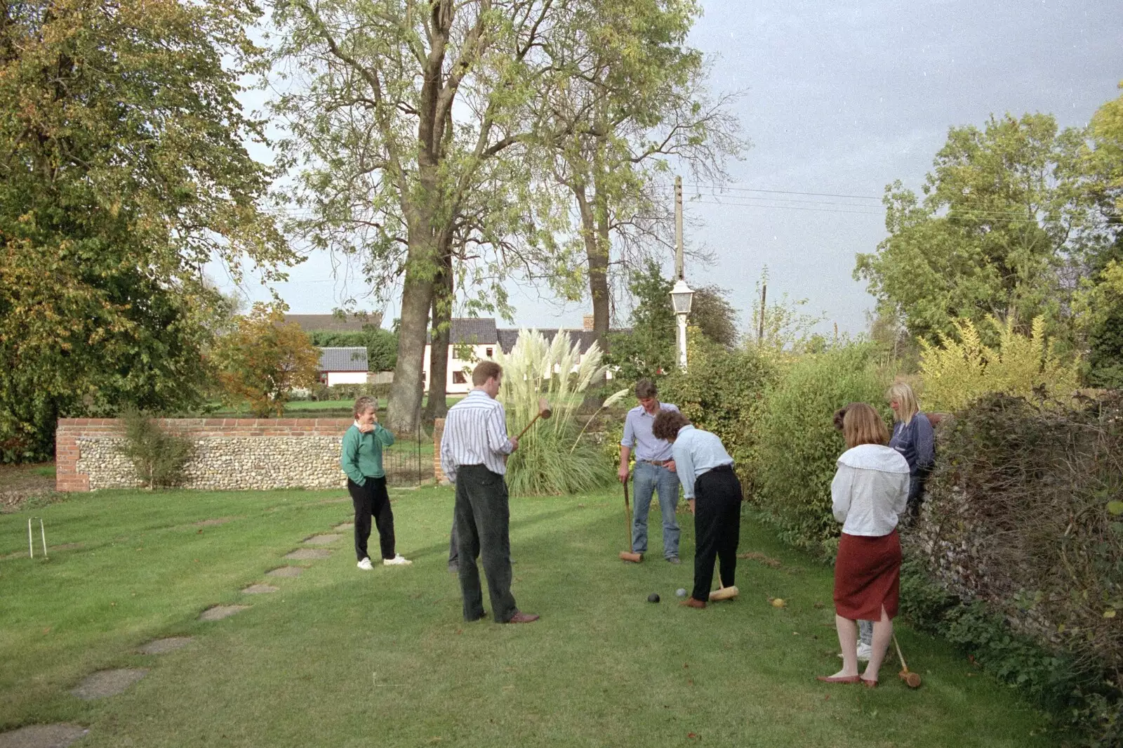 More croquet action, from Croquet, and Printec at the Railway Tavern, Stuston and Diss - 30th September 1990