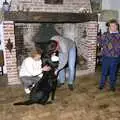 Shelly the Labrador gets some attention, The Old Redgrave Petrol Station, and some Hand Bells, Suffolk and Long Stratton - 8th October 1990