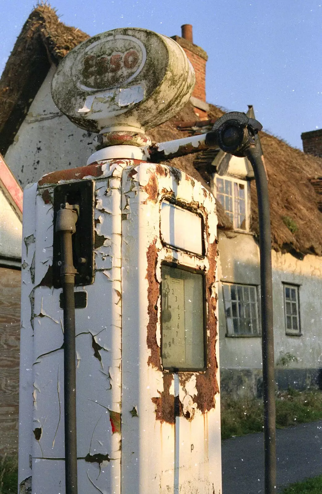 Close-up of an old Esso petrol pump , from The Old Redgrave Petrol Station, and some Hand Bells, Suffolk and Long Stratton - 8th October 1990