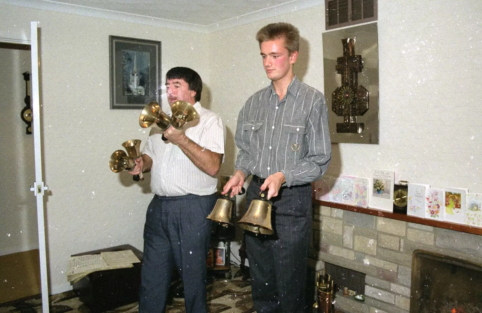 Nosher has a couple of bells to clang, from The Old Redgrave Petrol Station, and some Hand Bells, Suffolk and Long Stratton - 8th October 1990