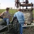 Geoff revs up as Kipper inspects the cheeses, The Annual Cider Making Event, Stuston, Suffolk - 11th October 1990