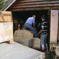 Geoff gets the barrels out of the garage, The Annual Cider Making Event, Stuston, Suffolk - 11th October 1990