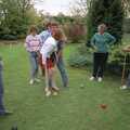 More croquet shenanigans, The Annual Cider Making Event, Stuston, Suffolk - 11th October 1990