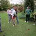 More croquet shenanigans, The Annual Cider Making Event, Stuston, Suffolk - 11th October 1990