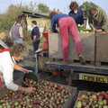 Apples are unloaded, The Annual Cider Making Event, Stuston, Suffolk - 11th October 1990