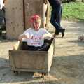Janet in a box, The Annual Cider Making Event, Stuston, Suffolk - 11th October 1990