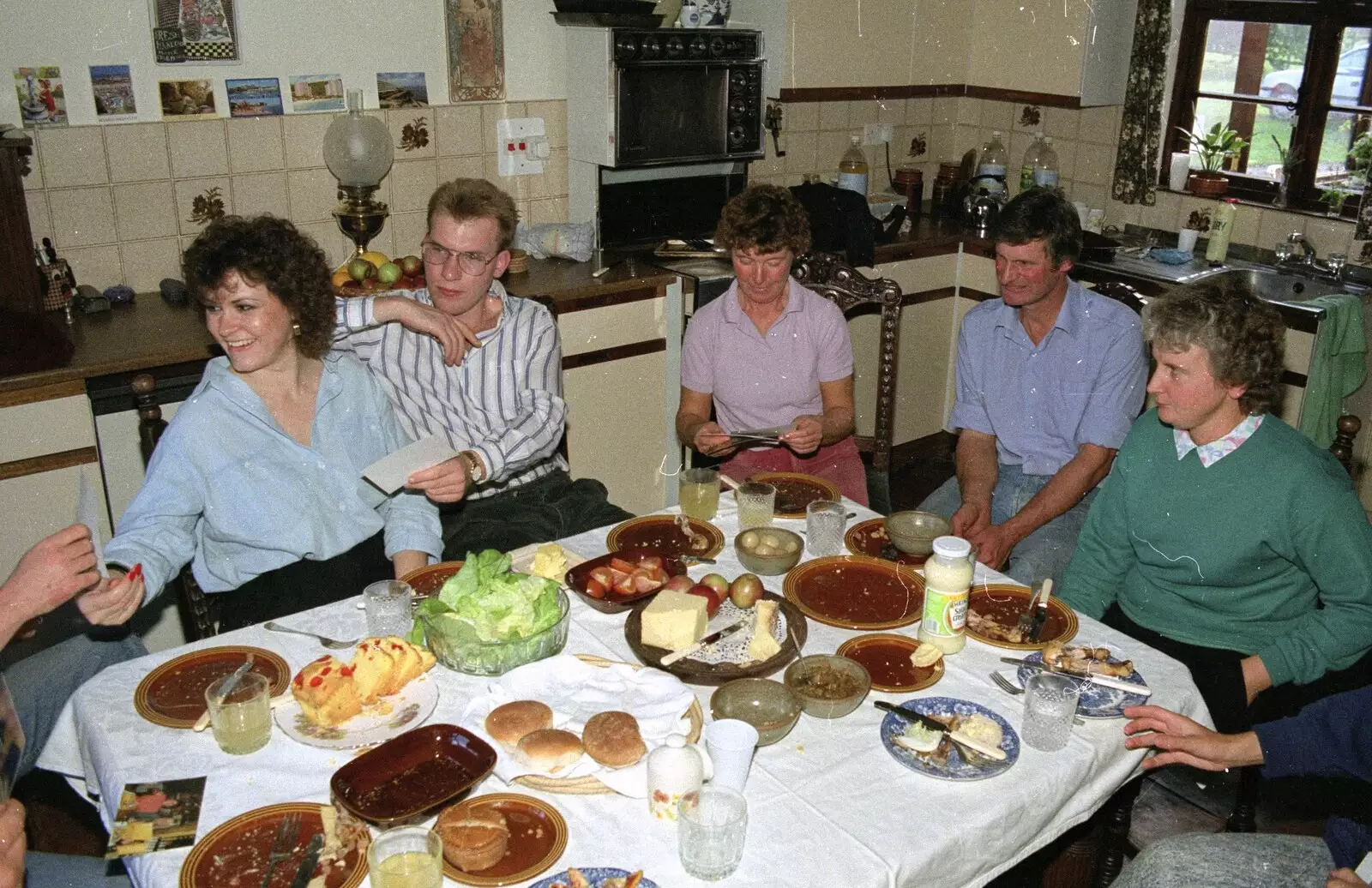 A ploughman's lunch, from The Annual Cider Making Event, Stuston, Suffolk - 11th October 1990