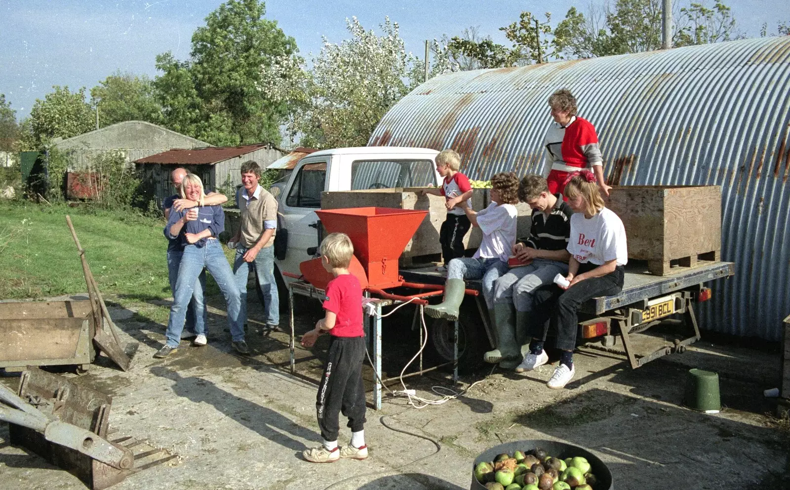 The work is over, from The Annual Cider Making Event, Stuston, Suffolk - 11th October 1990