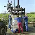 Brenda and Sue wrap up the cheese stack, The Annual Cider Making Event, Stuston, Suffolk - 11th October 1990