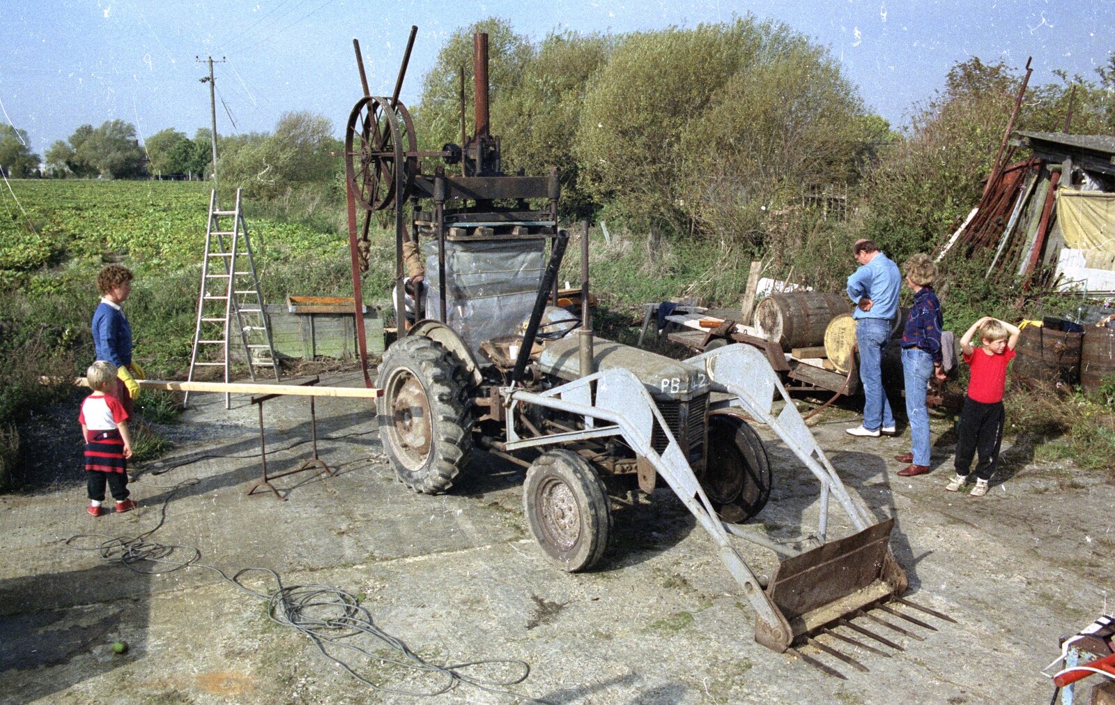 Winnie the tractor from The Annual Cider Making Event, Stuston, Suffolk - 11th October 1990