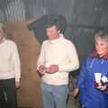 Sue, Geoff and Linda, Bonfire Night, Stuston, Suffolk - 5th November 1990