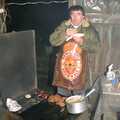 Corky tests his cooking, Bonfire Night, Stuston, Suffolk - 5th November 1990
