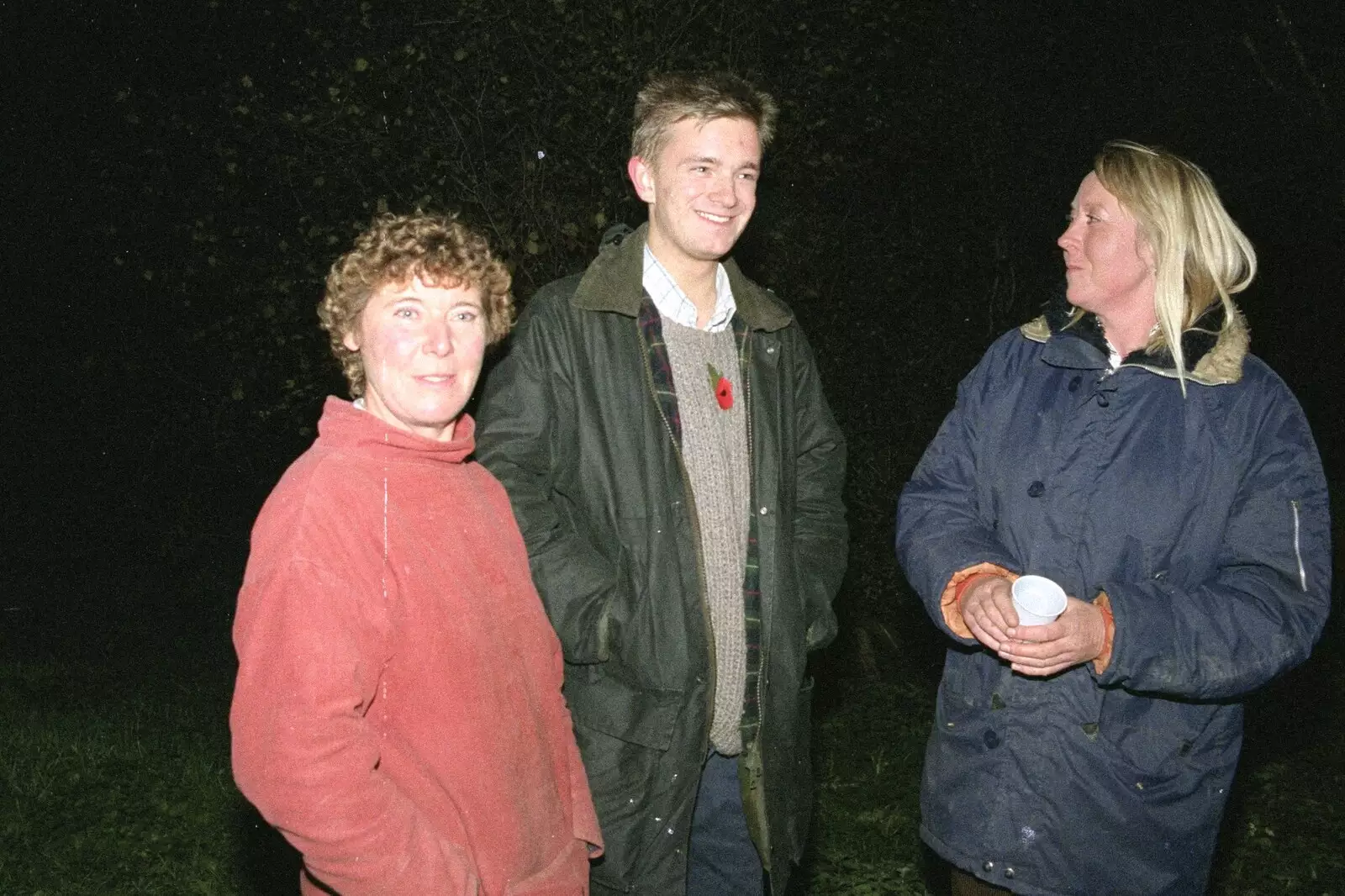 Brenda, Nosher and Mad Sue, from Bonfire Night, Stuston, Suffolk - 5th November 1990