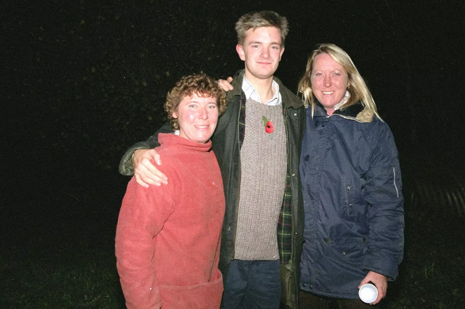 Brenda, Nosher and Mad Sue again, from Bonfire Night, Stuston, Suffolk - 5th November 1990