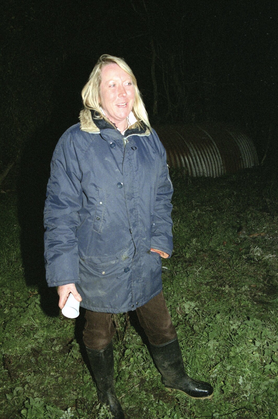 Mad Sue in her wellies from Bonfire Night, Stuston, Suffolk - 5th November 1990