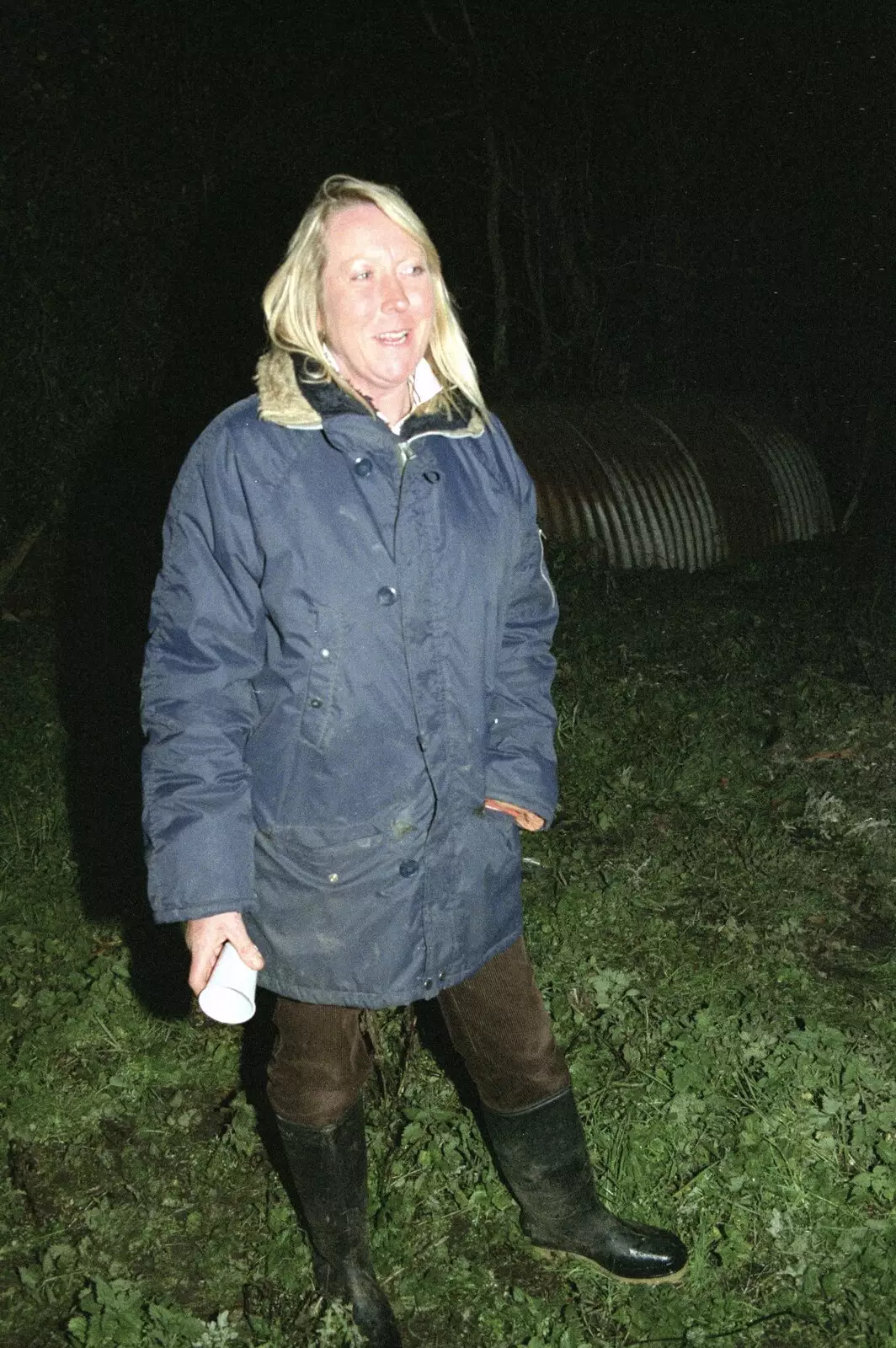 Mad Sue in her wellies, from Bonfire Night, Stuston, Suffolk - 5th November 1990