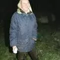 Mad Sue in her wellies, Bonfire Night, Stuston, Suffolk - 5th November 1990