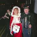 Elteb Griffin, and a bloke with a clarinet, Carol Singing and Late Night Shopping, Stuston, Diss and Harleston, Norfolk - 16th December 1990